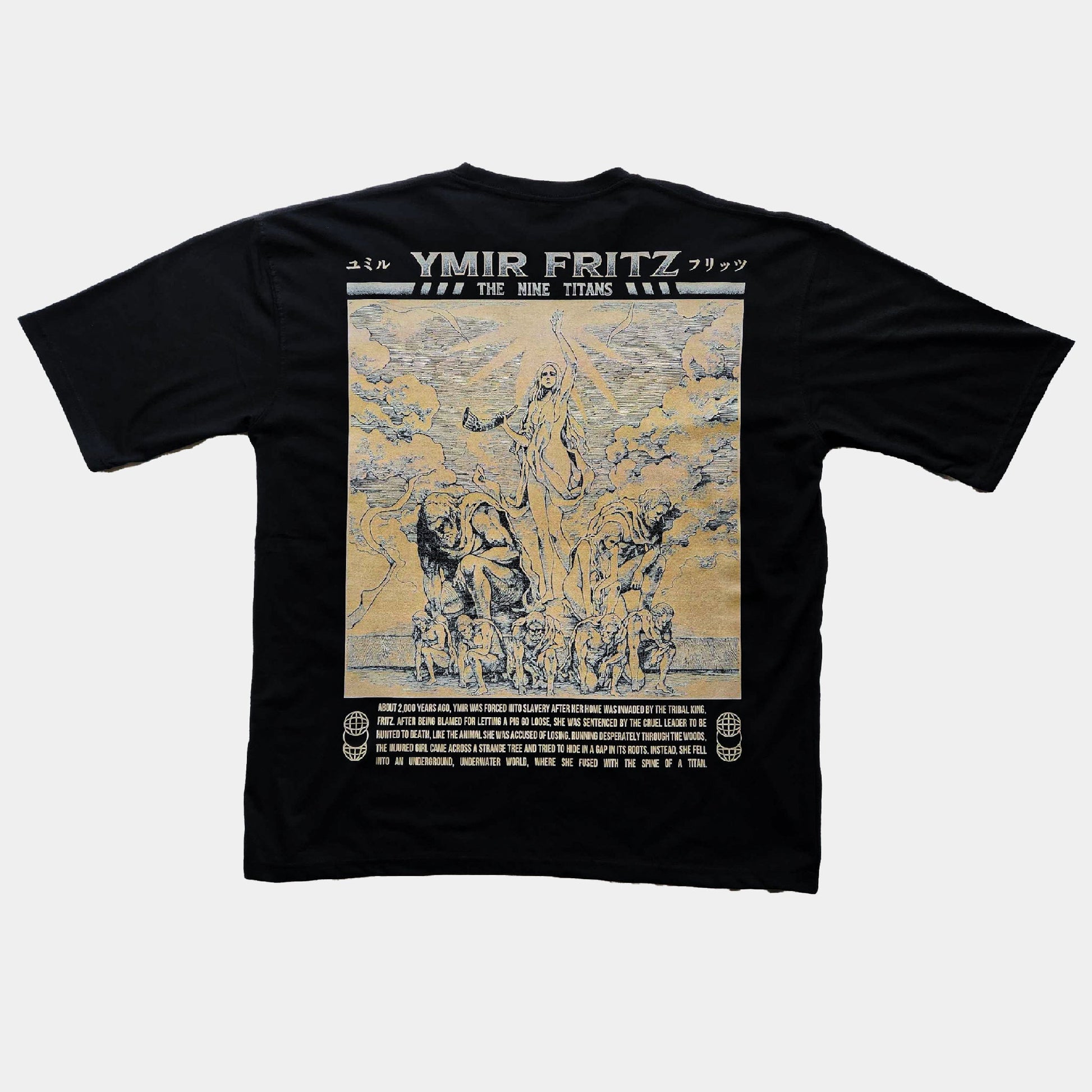 Black Ymir Fritz Oversized T-shirt from Attack on titan